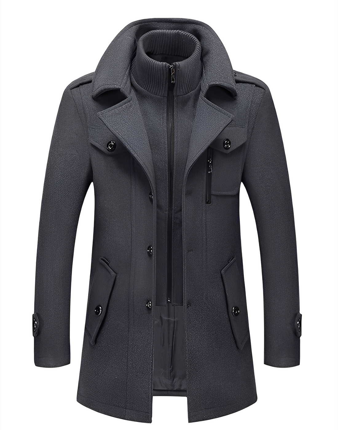 Gareth - Elegant two-layer trench coat for men