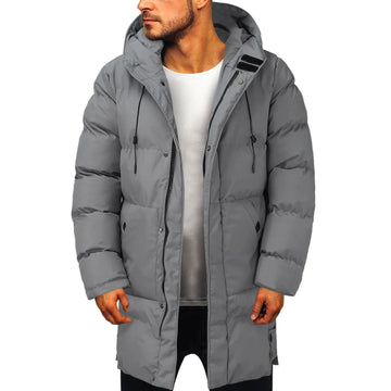Darrel - Warm, long parka jacket for men