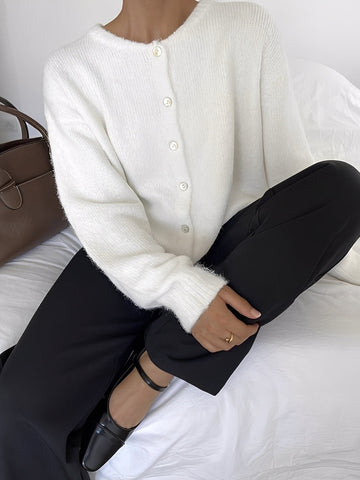 Rowena - Vintage Wool Coat with Buttons for Women