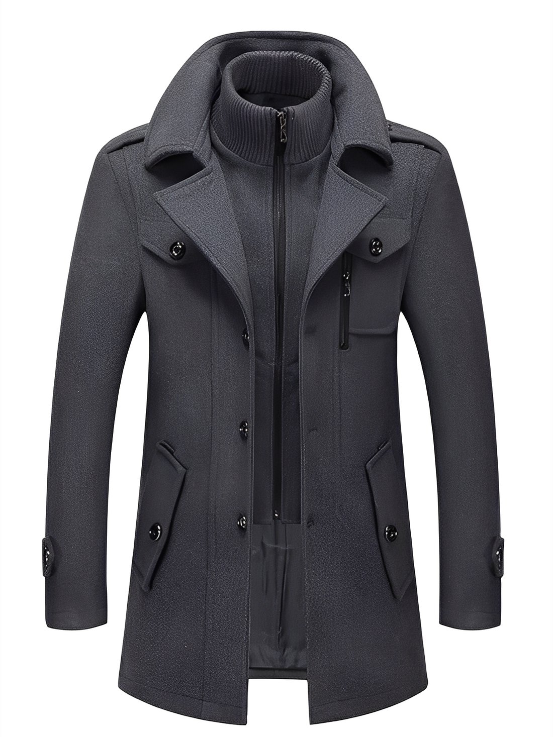 Brannon - Elegant Trench Coat for Men
