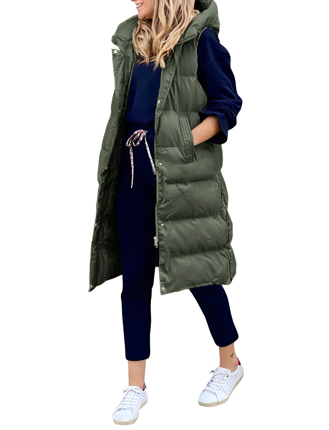 Amilia - Stylish, Sleeveless, Long Vest Coat for Women