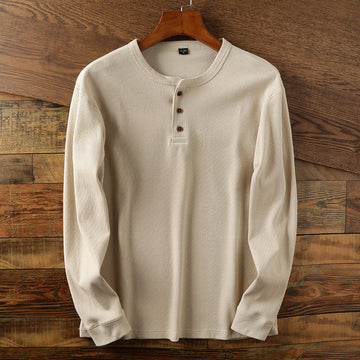 Samuel - Retro Knit Shirt with Long Sleeves for Men