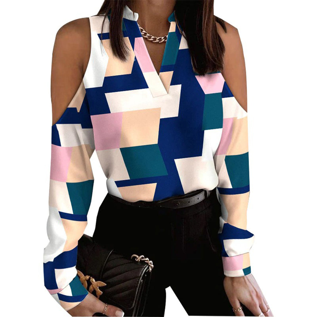 Kaileen - Classic V-Neck Blouse