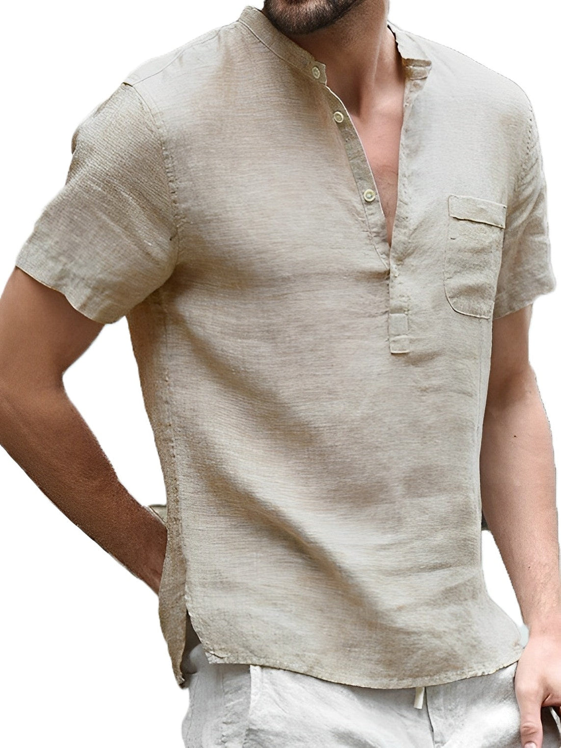 Tyrone - Comfortable Linen Shirt with Buttons for Men