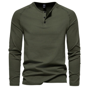 Malcom - Casual, Simple Long Sleeve Shirt for Men