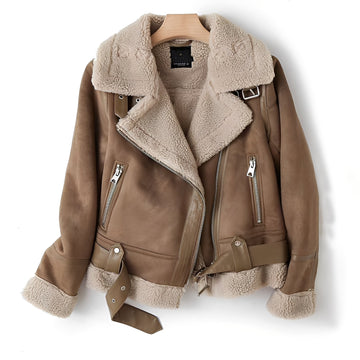 Serrena - Warm, Soft Leather Jacket for Women