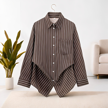 Frederica - Casual, Long-Sleeved Striped Shirt for Women
