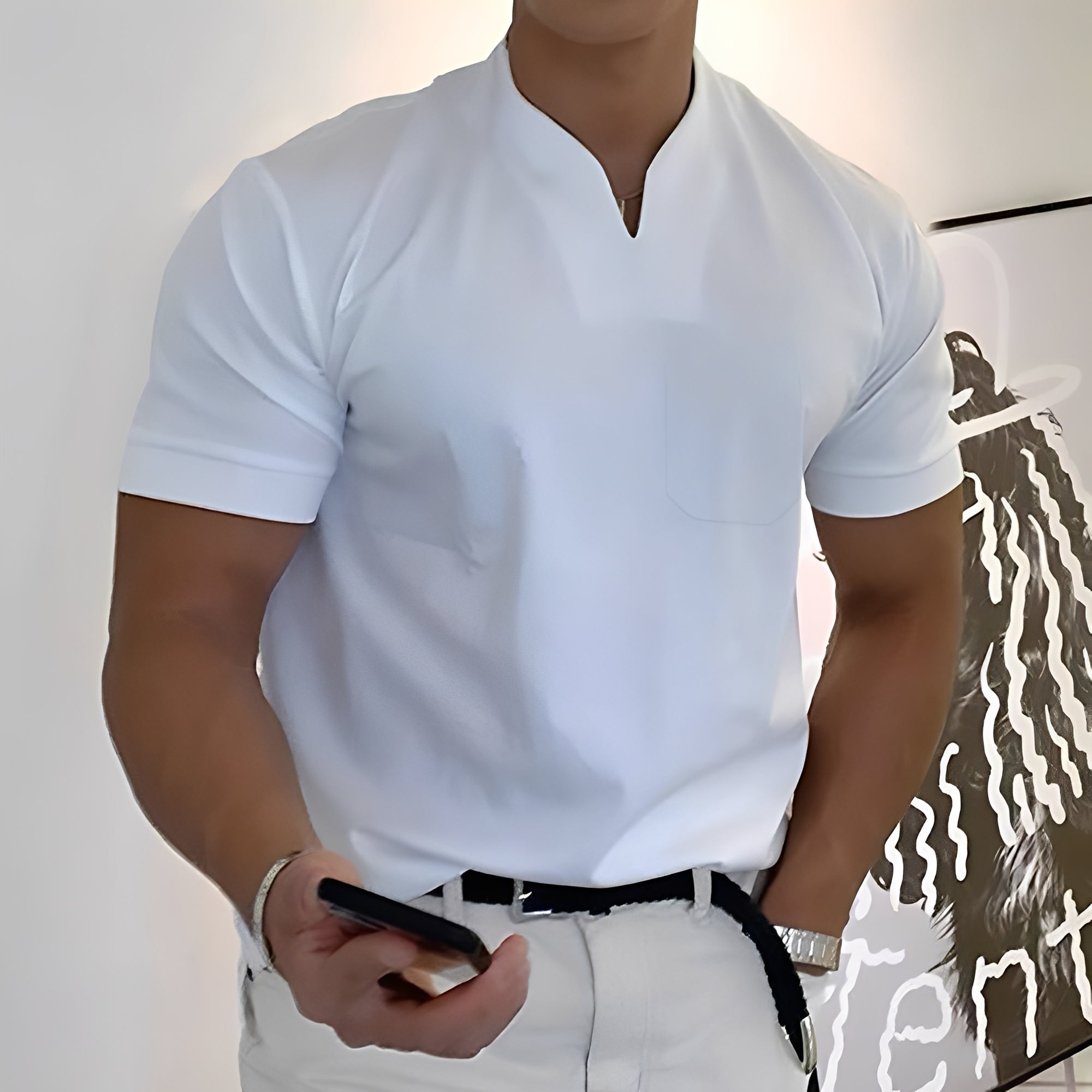 Dylan - Tailored short-sleeved business shirt for men