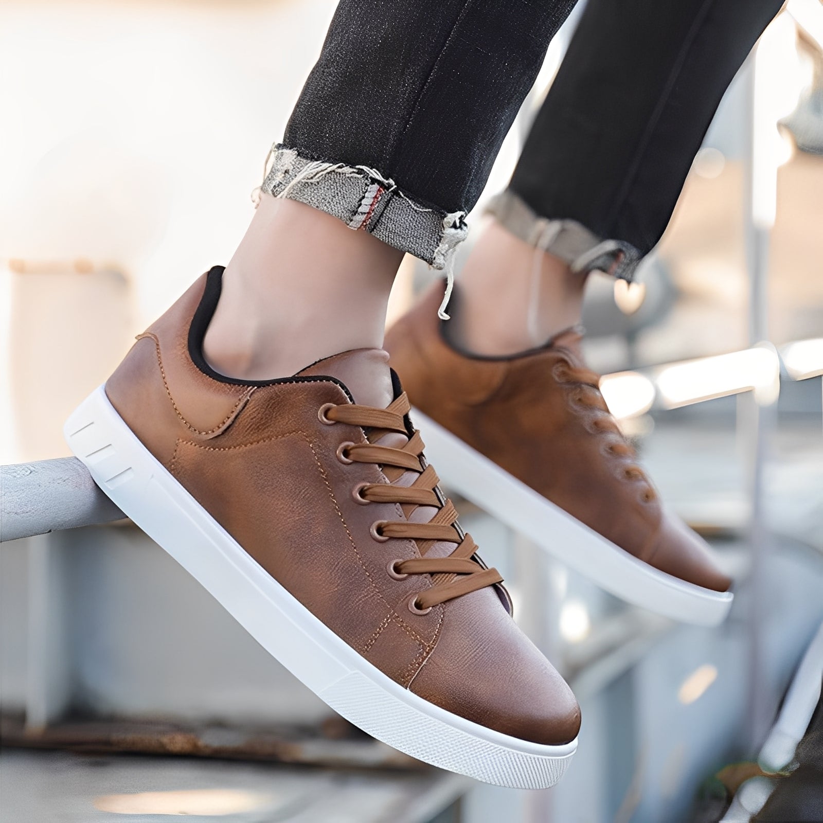Jerome - Modern Flat Leather Shoes for Men