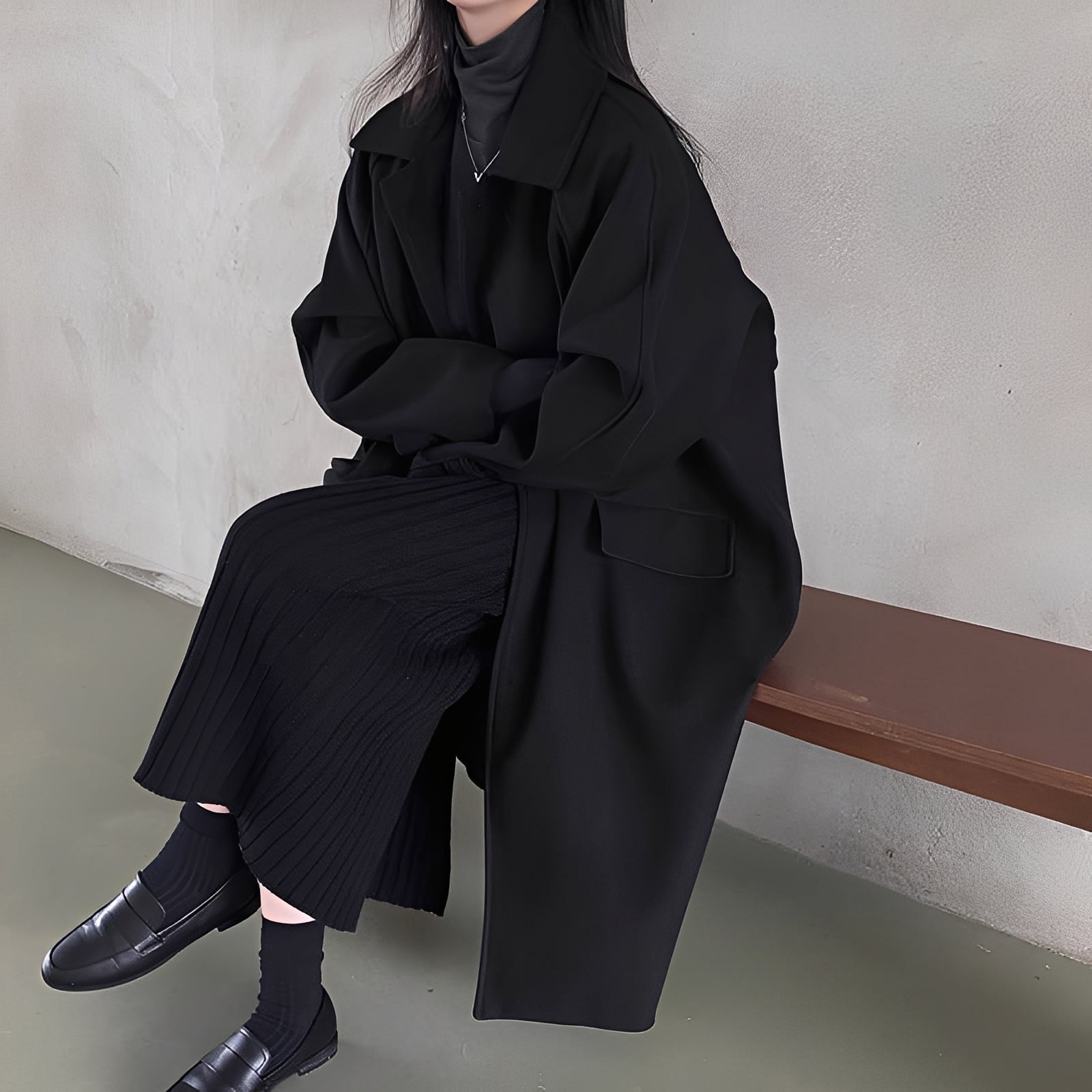Estelle - Classic Single-Breasted Wool Coat for Women