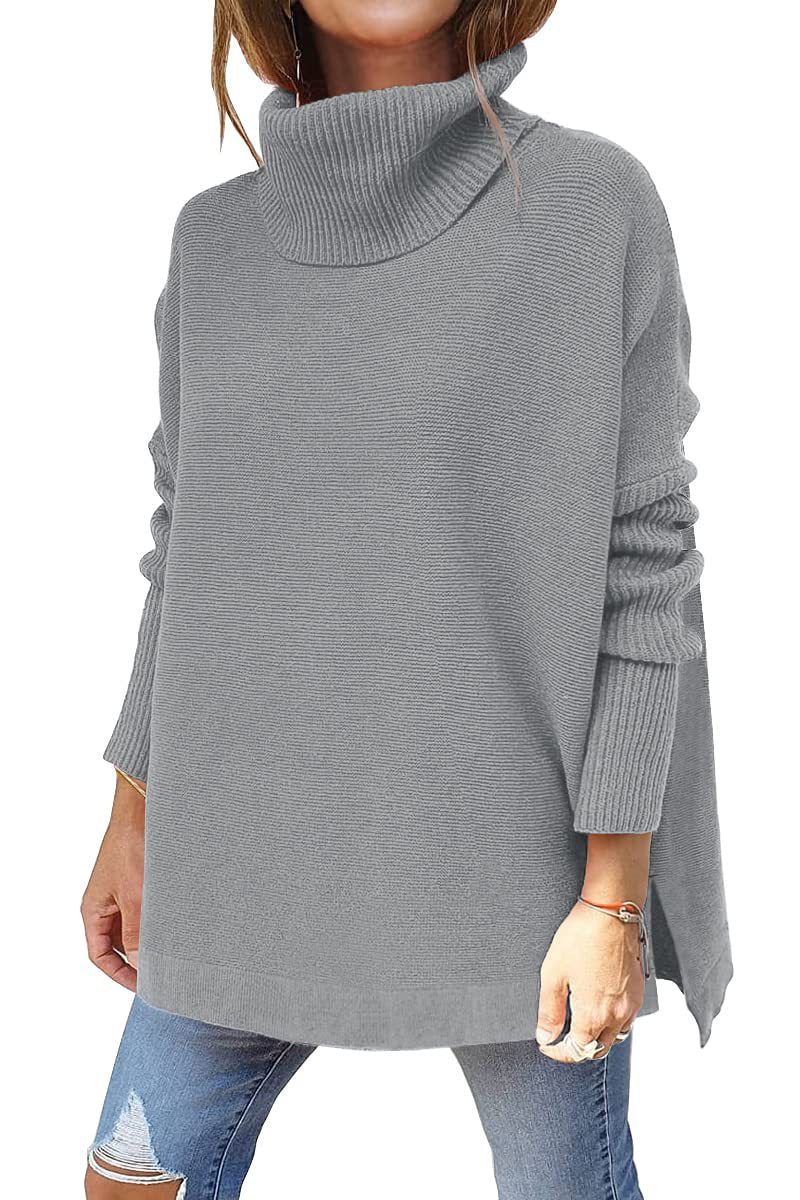 Macey - Casual Turtleneck Sweater Made of Wool for Women