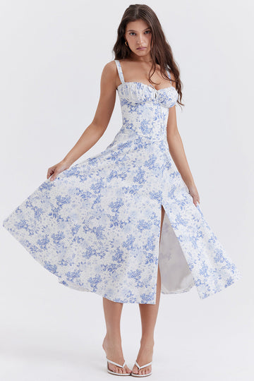 Chana - Spring Dress, Floral Print Party