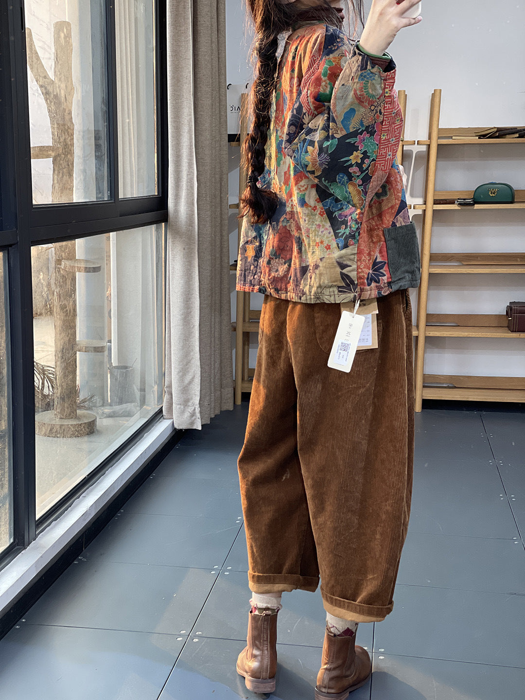 Charisse - Classic Ethnic Coat with Pockets for Women