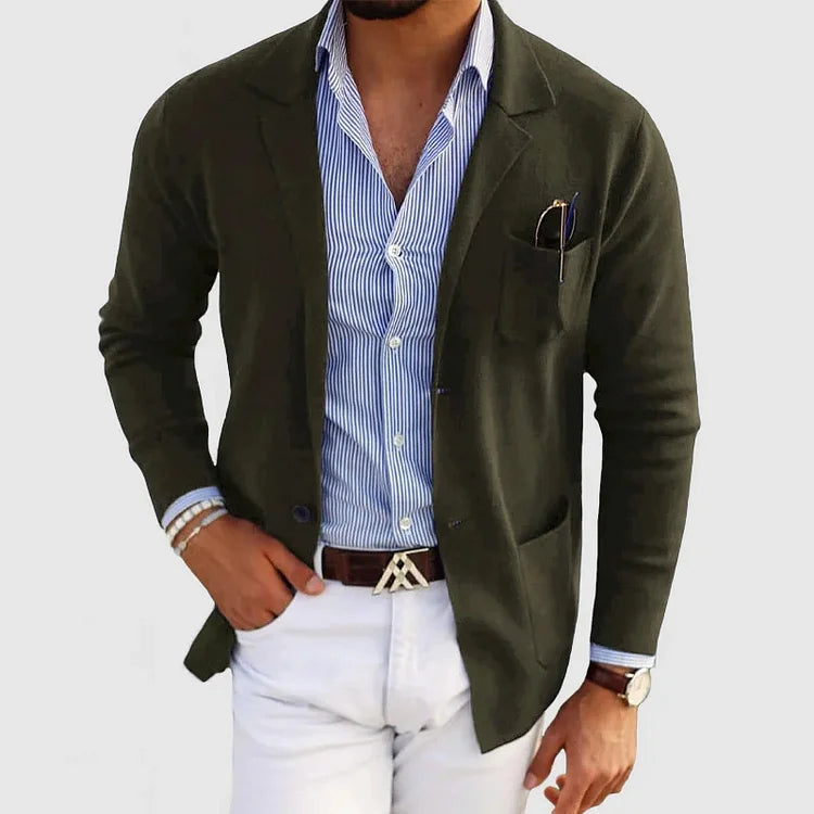 Silvanus - Men Casual Knit Blazer, Light