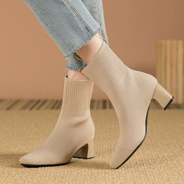 Elisha - Casual, Warm Boots with Heel for Women