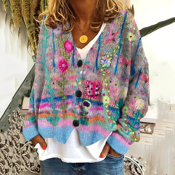 Nydia - Casual, Soft Sweater with Print for Women