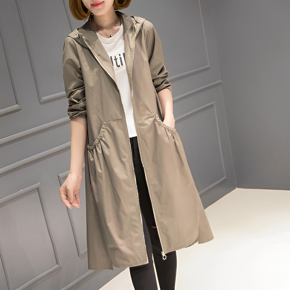Margarette - Stylish Raincoat with Hood for Women