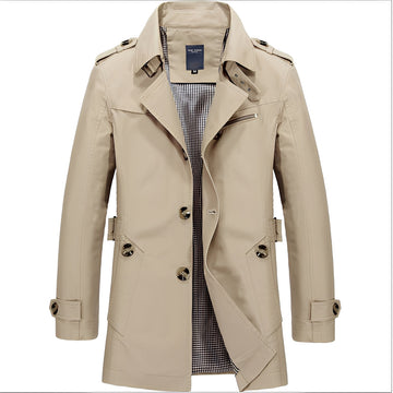 Kolton - Elegant Windbreaker Trench Coat for Men