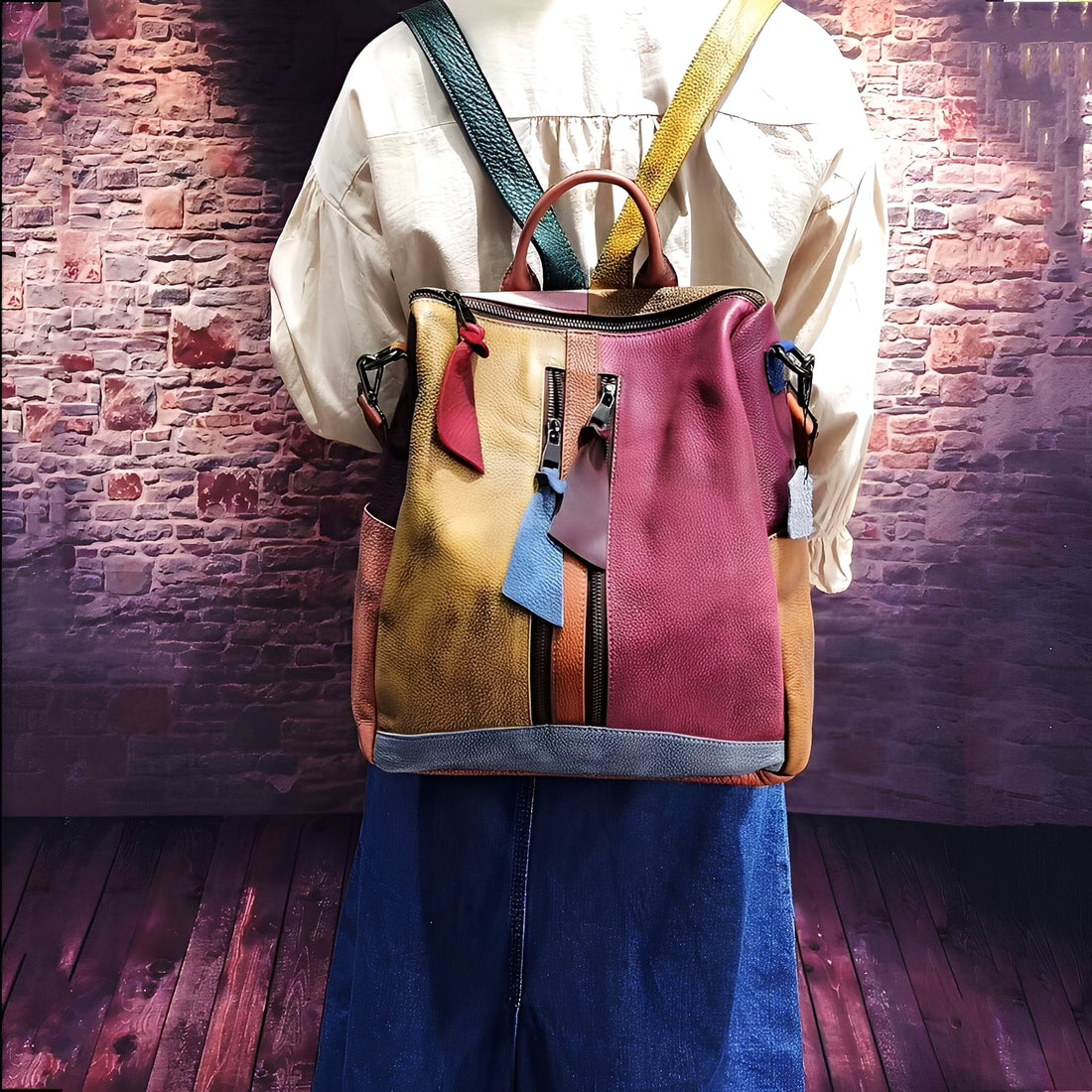 Alayna - Classic Leather Backpack for Women