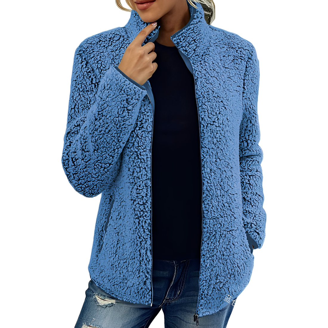 Alethea - Elegant Fleece Velvet Coat for Women