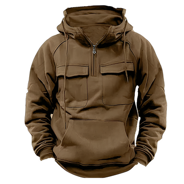 Malcom - Classic Hoodie with Multiple Pockets for Men