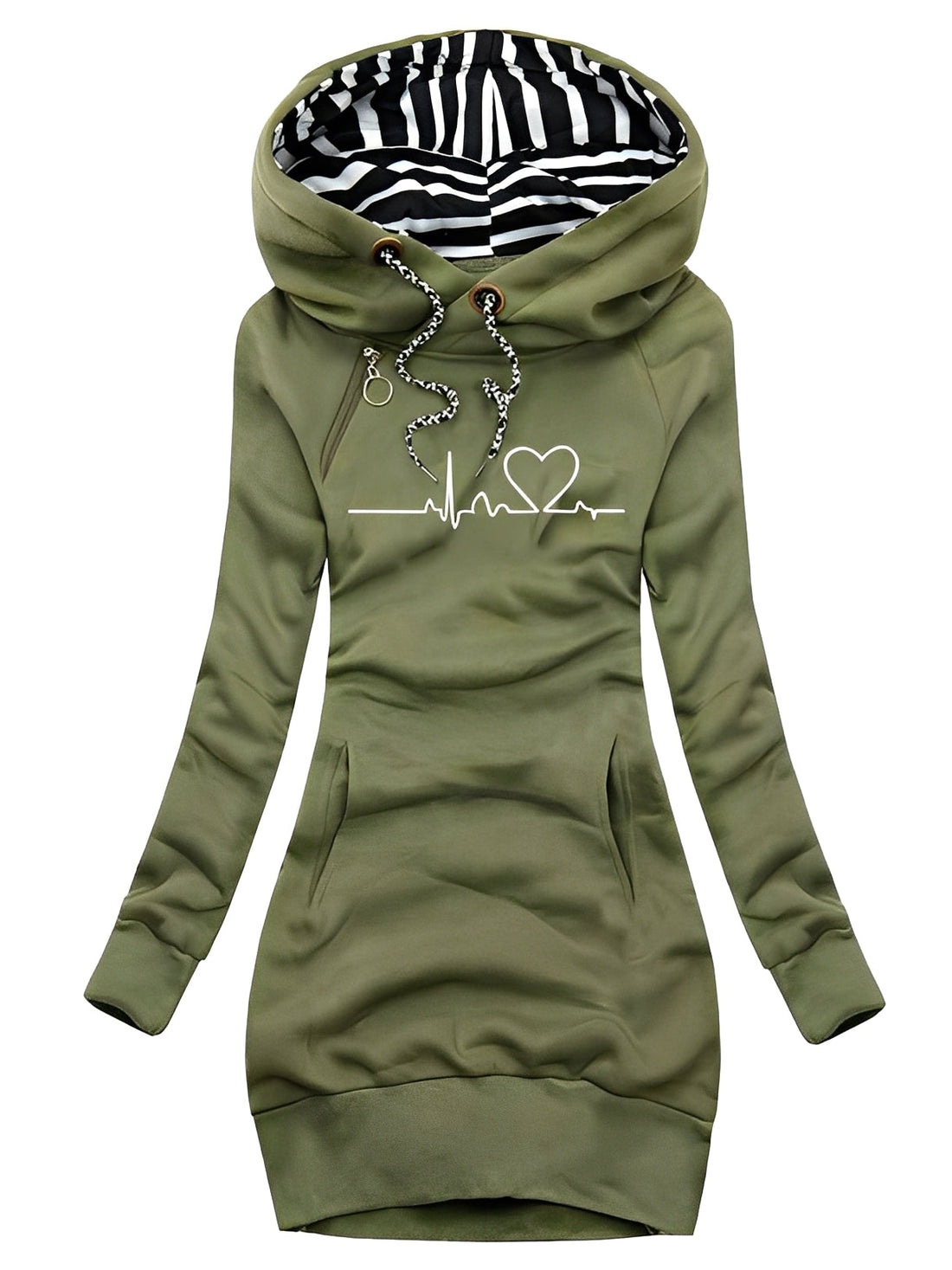 Roxanne - Casual Printed Knit Dress with Hood for Women