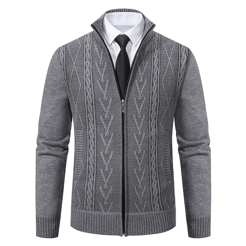 Stafford - Elegant Cardigan with Zipper for Men