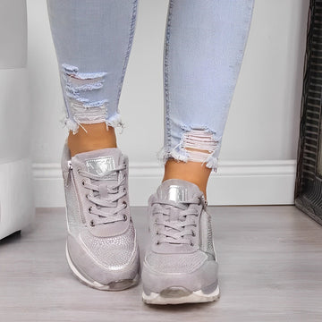 Luna - Casual Sneakers with Side Zipper for Women