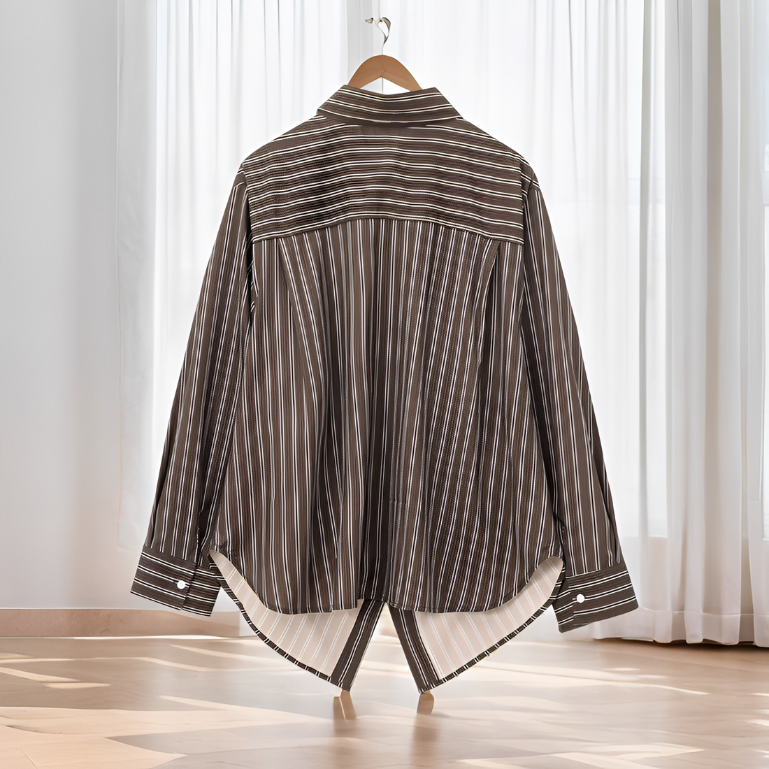 Frederica - Casual, Long-Sleeved Striped Shirt for Women