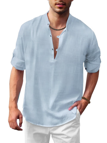 Andrew - Stylish long-sleeved summer shirt for men