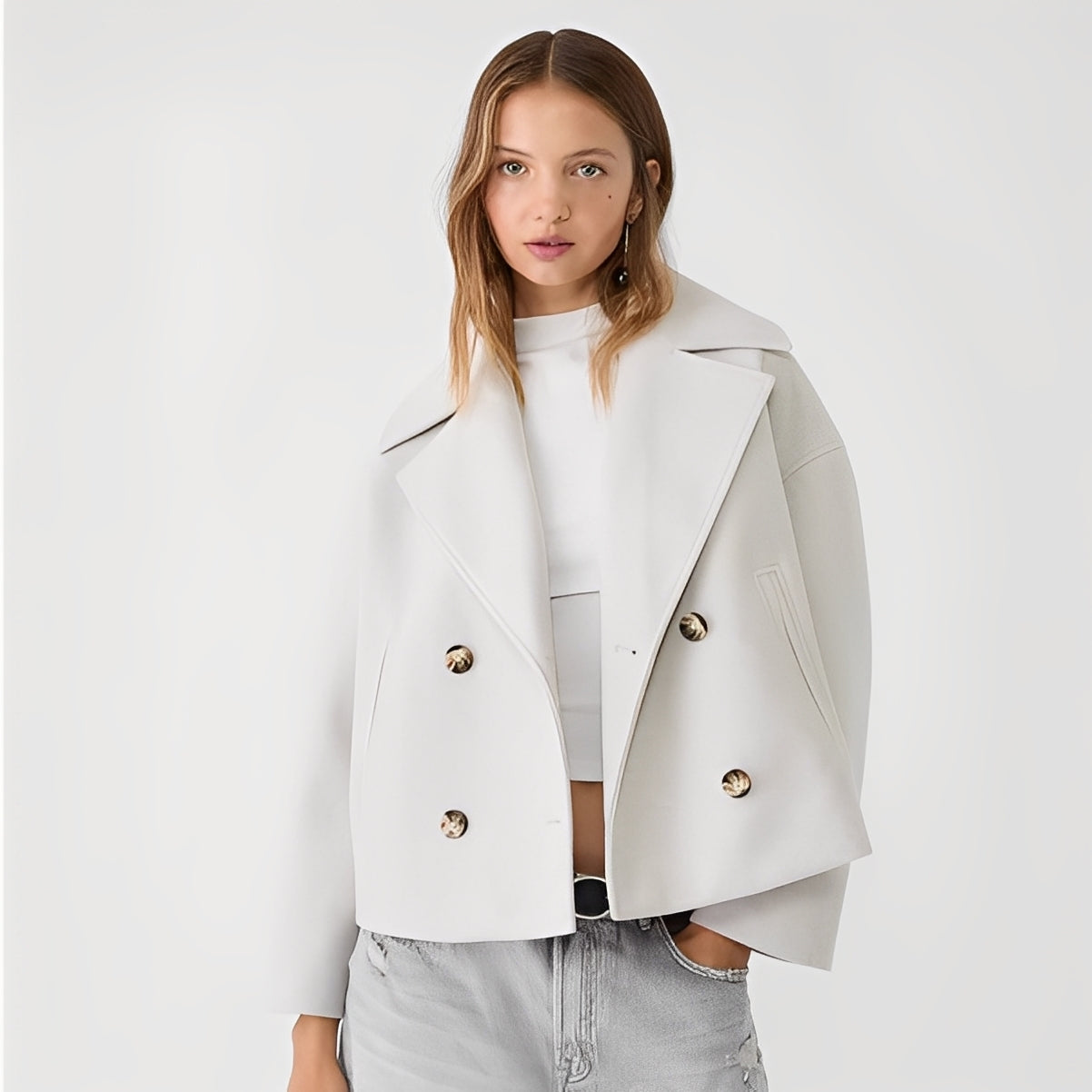 Abegail - Casual, loose-fitting short jacket for women