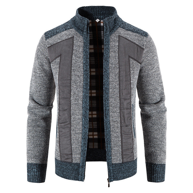 Domenic - Casual Plush Jacket with Zipper for Men