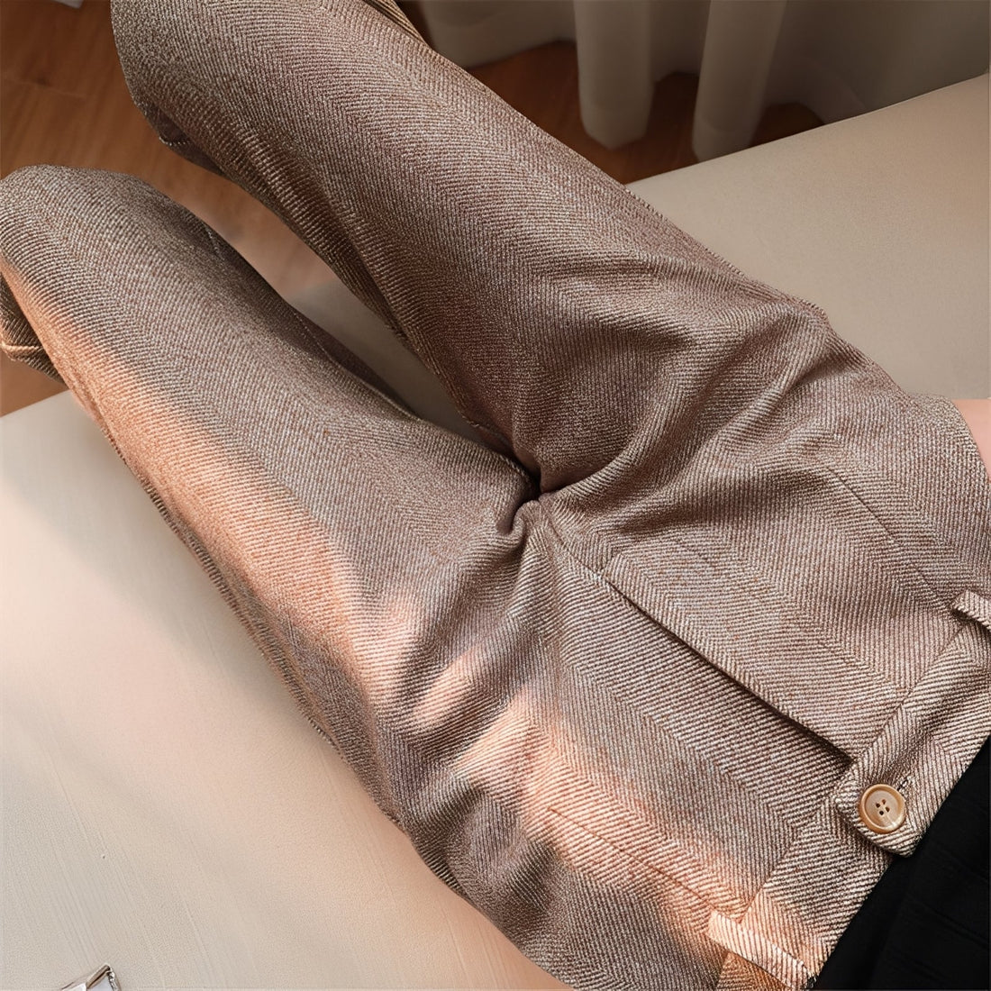 Daren - Formal Slim Wool Trousers for Men