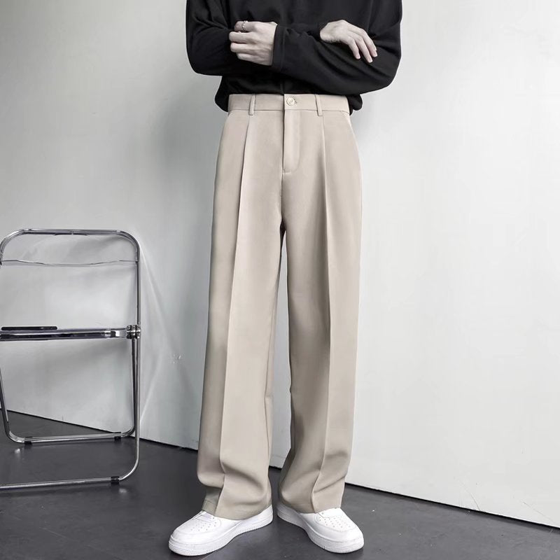 Caleb - Elegant, loose-fitting, straight-cut pants for men