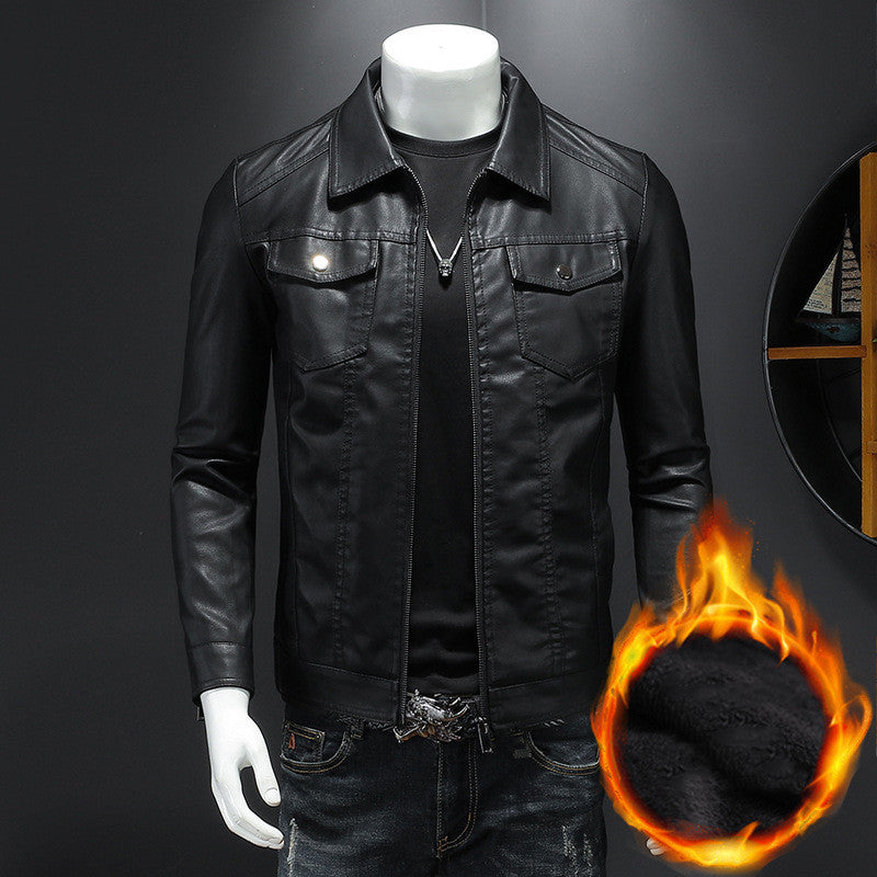 Nelson - Casual Biker Leather Jacket for Men