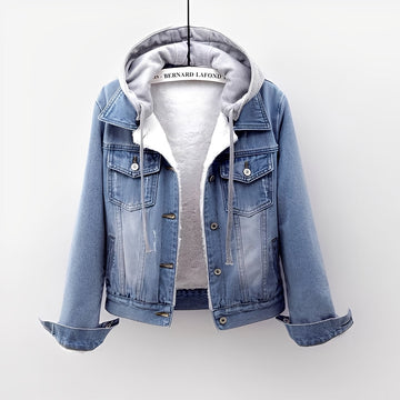 Malani - Stylish Jeans Jacket with Detachable Hood for Women