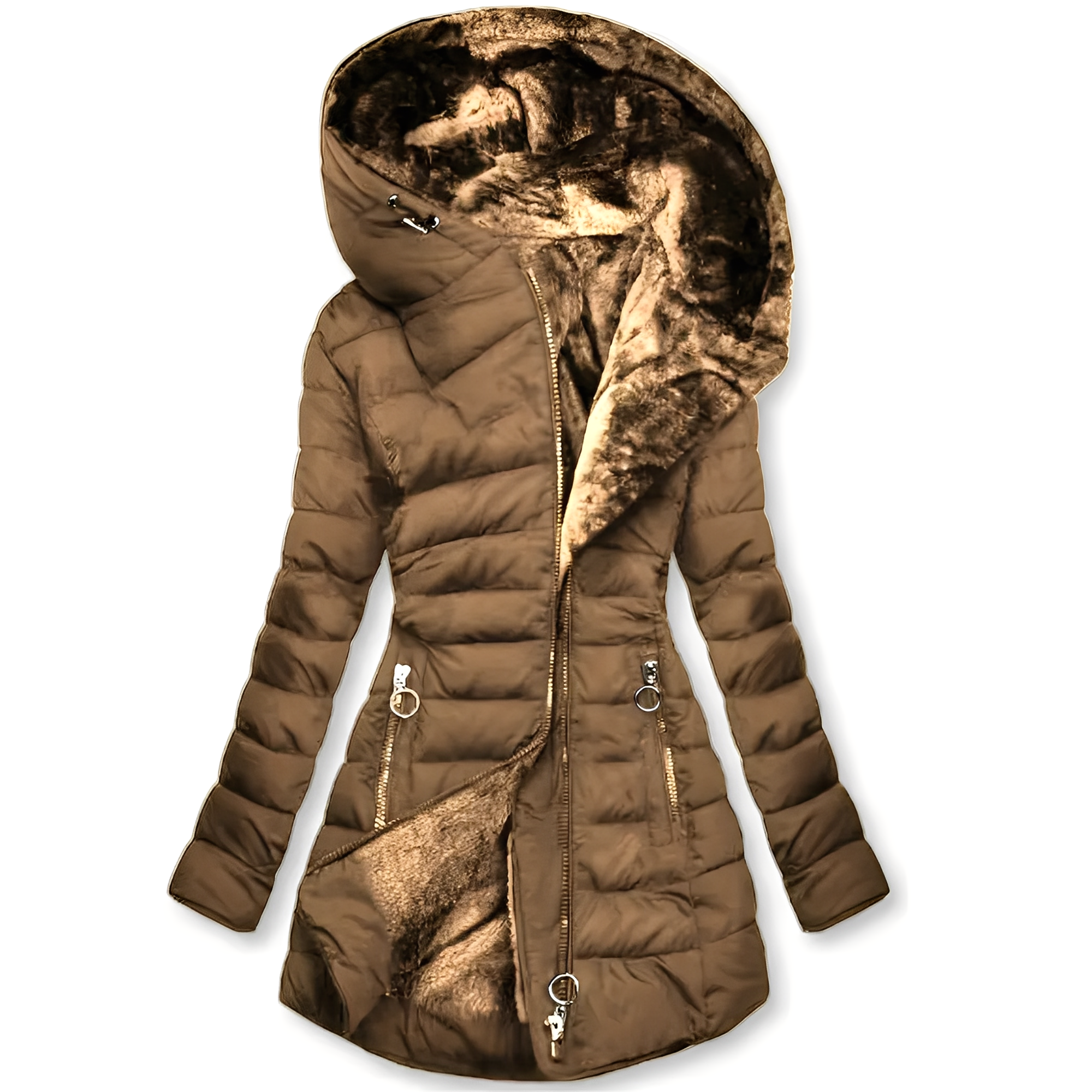 Jasmine - Modern Winter Jacket with Hood for Women