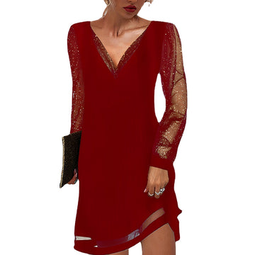 Annalee - Elegant Dress with Transparent Sleeves for Women