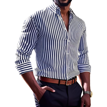 Brycen - Stylish long-sleeved striped shirt for men