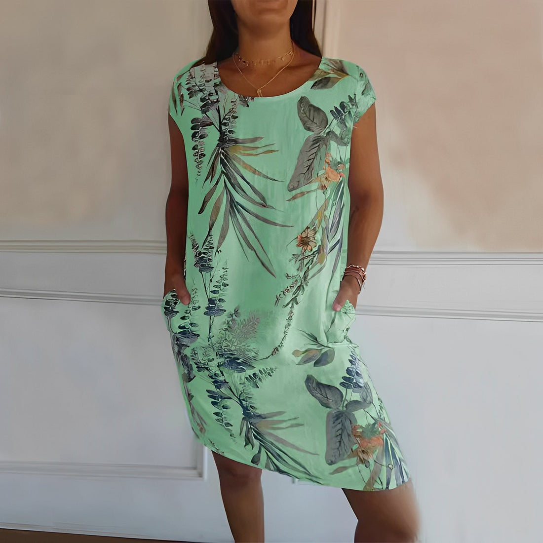 Jocelyn - Casual, Loose Dress with Print for Women