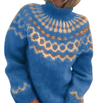 Charlee - Warm, loose-fitting turtleneck sweater for women