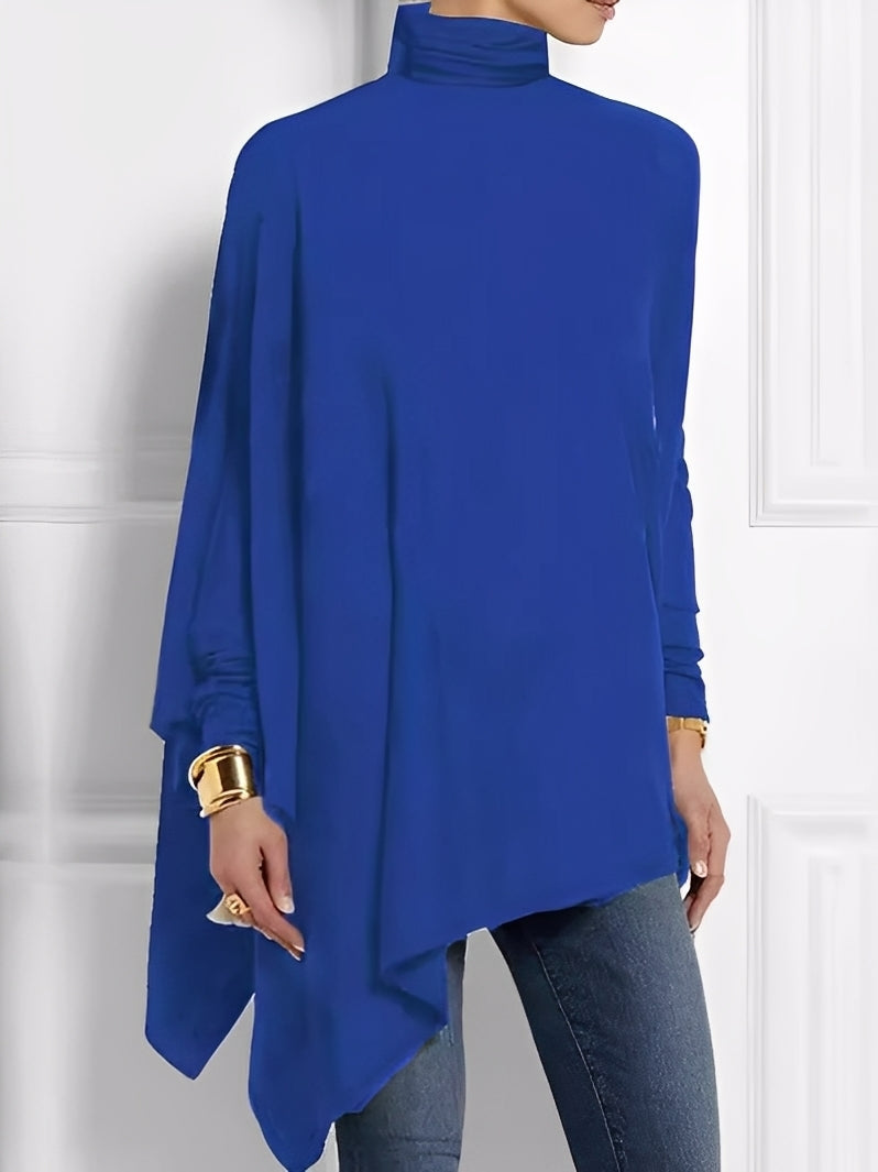 Kalysta - Stylish Asymmetrical Fleece Top for Women