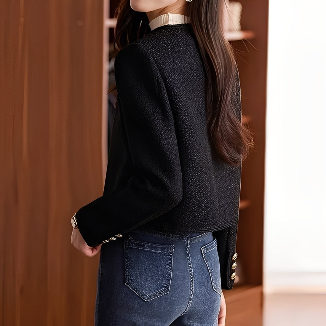 Trecia - Stylish Short Tweed Jacket for Women