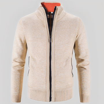 Kelvin - Simple Cardigan with Zipper for Men