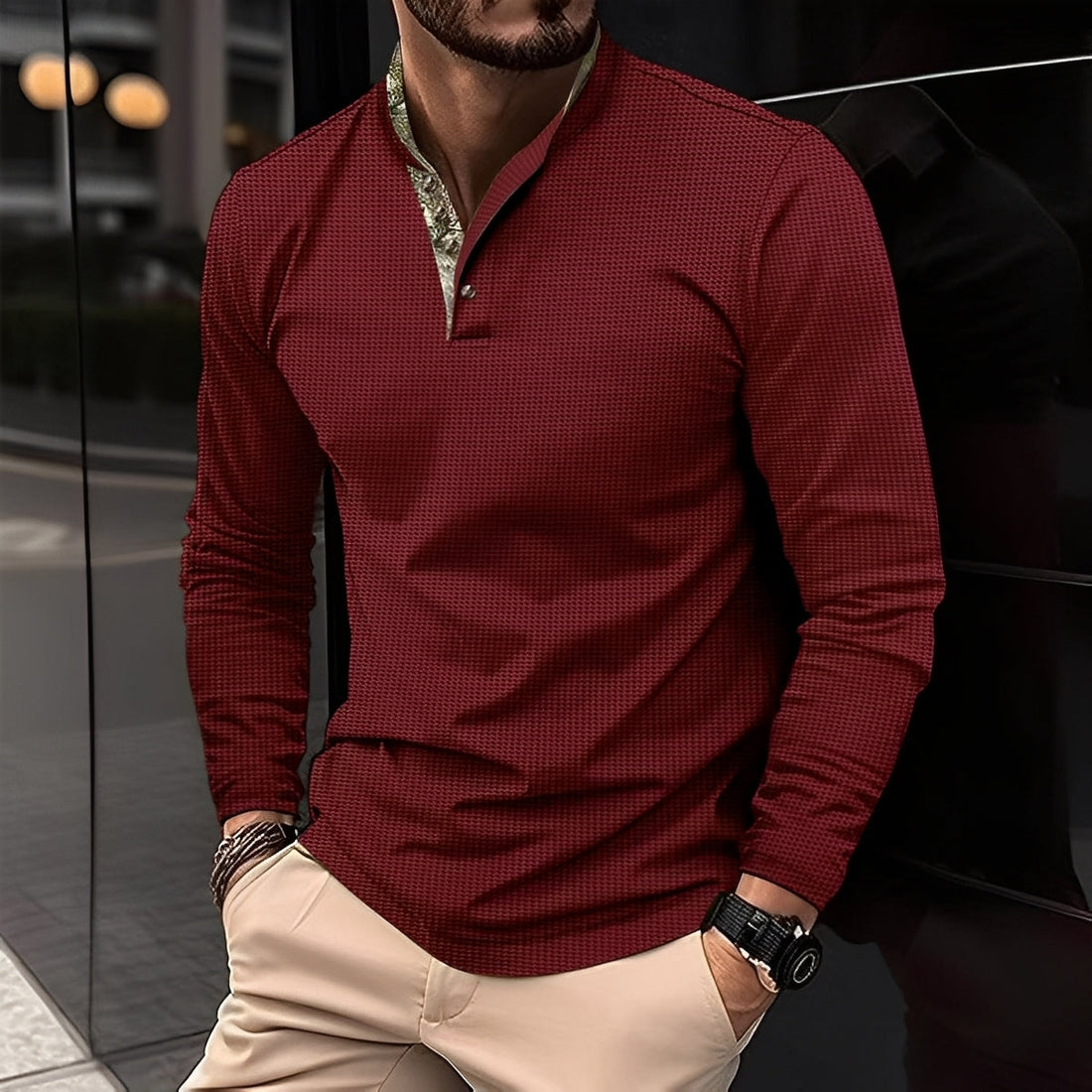 Chester - Modern Polo Shirt with Revere Collar for Men