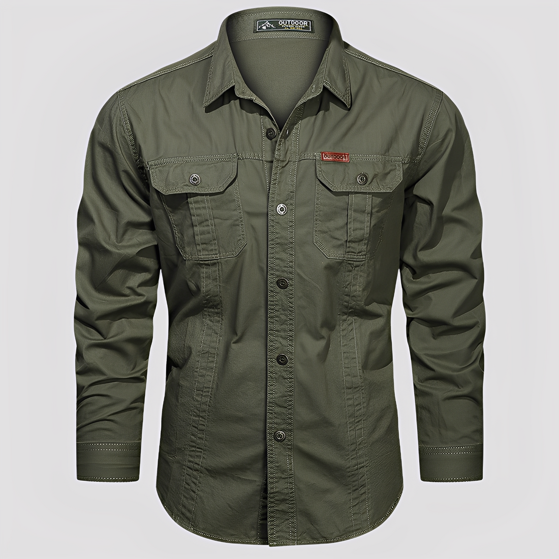 Ranulph - Casual Long-Sleeve Cargo Shirt for Men