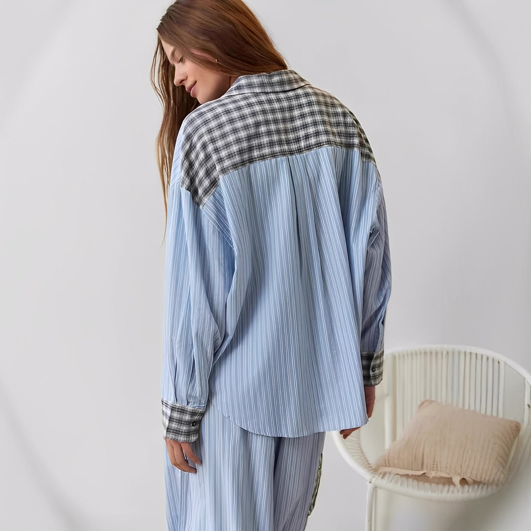 Elenora - Comfortable, Casual Two-Piece Pajama Set for Women