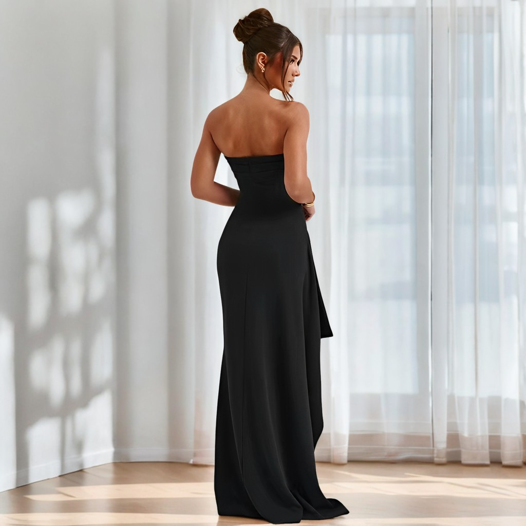 Camille - Elegant Strapless Maxi Dress for Women