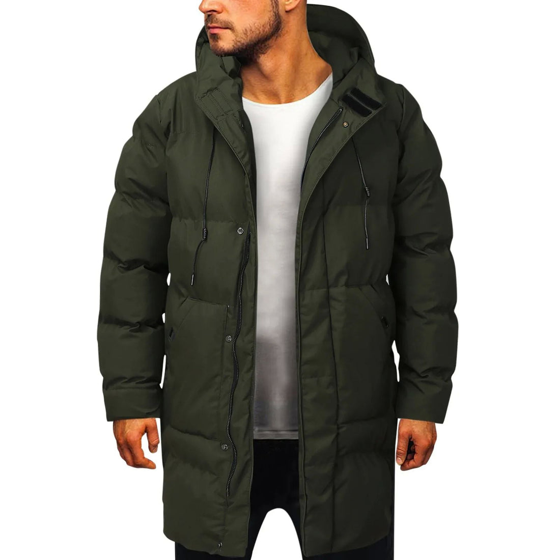 Darrel - Warm, long parka jacket for men