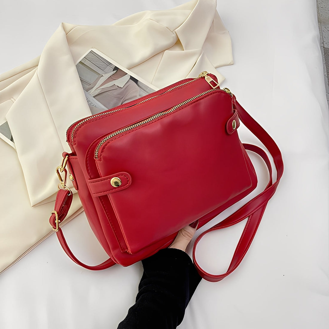 Michaela - Classic Leather Shoulder Bag for Women